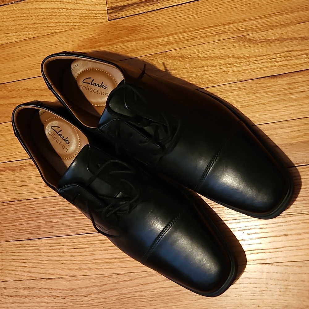 Clark's Leather dress shoes black size 14
